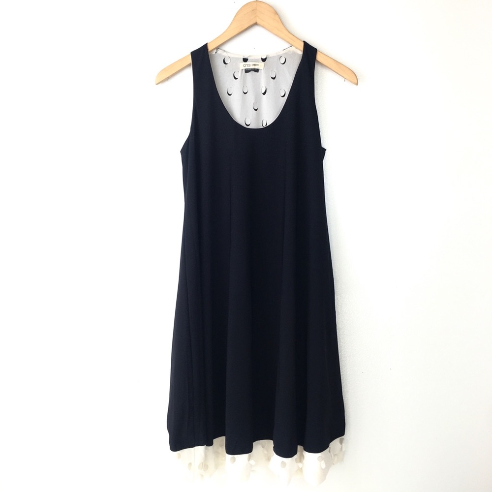 Crea Concept Black & Cream  mod sheath dress -Sm